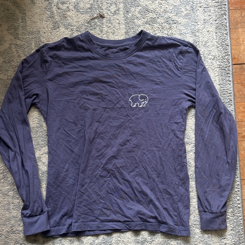 ivory ella Navy long sleeve with Mint Patterned Elephant